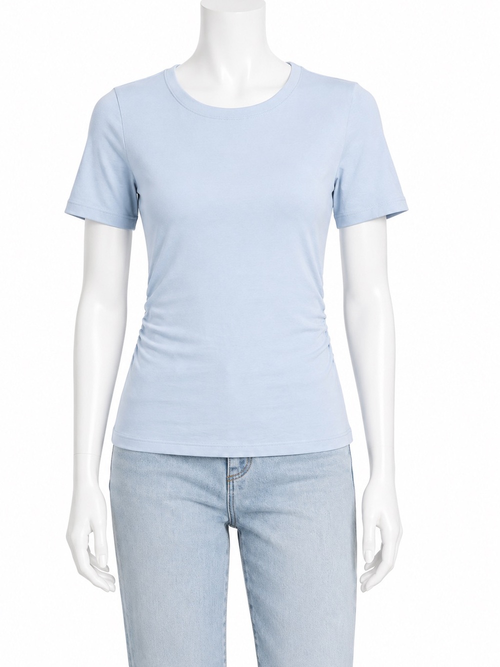 NWT Current/Elliott Light Blue Puff Sleeve Knit Top Women’s M (Cross Posted)